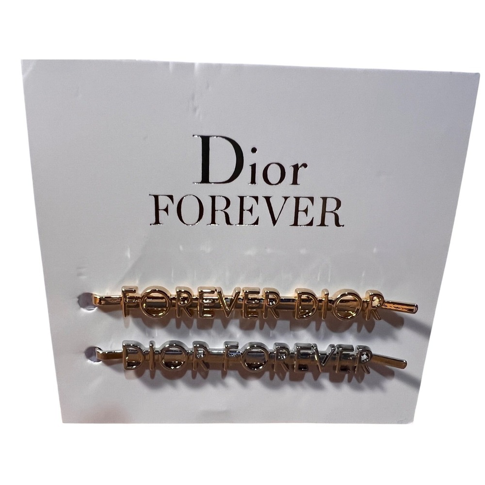 (2) Dior Forever Holiday Hair Clips Beauty‎ Hair Accessories Silver & Gold